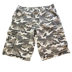 Journeys Mens Grey Camo Cargo Shorts Size‎ 40 Cotton Camouflage Utility Gorpcore